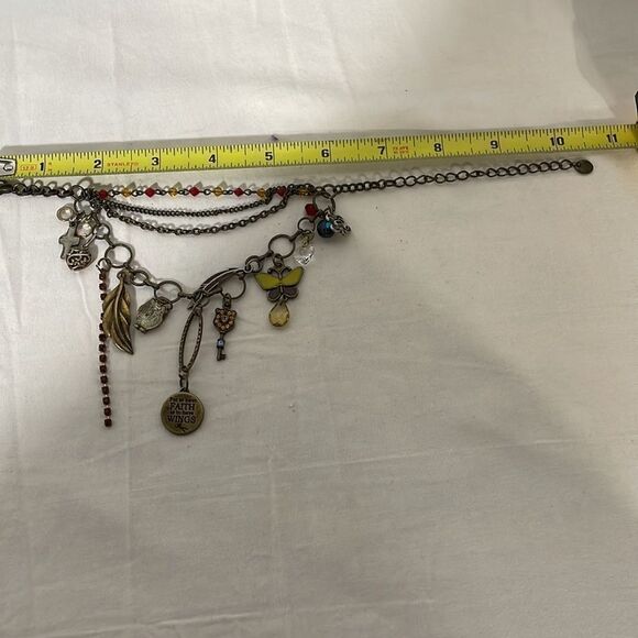 Chained Layered Bracelet with Charms - Picture 9 of 9